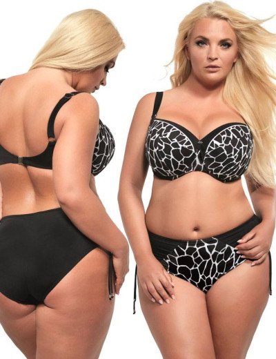 Бюстгальтер купальный мягкий Kris Line AMY soft side support, Цвет: черно/белый, Размеры: 75G, изображение 3