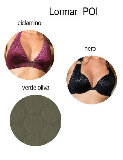 Раздельный купальник халтер Lormar POINT POI851112 verde oliva, Цвет: оливковый, Размеры: 65B, изображение 2