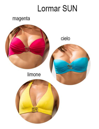 Раздельный купальник халтер Lormar SUNSHINE SUN851885, Цвета: cielo, Размеры: 65B, изображение 2