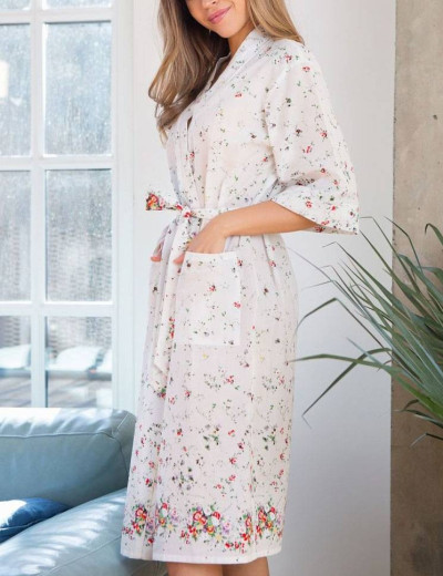 Халат-кимоно из хлопка Mia-Mia DAISY 16317, Цвет: оригинал, Размеры: S/M, изображение 3