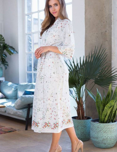 Халат-кимоно из хлопка длинный Mia-Mia DAISY 16319, Цвет: оригинал, Размеры: M/L, изображение 3