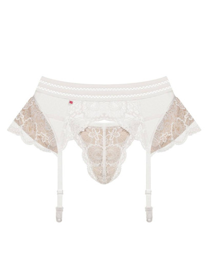 Пояс для чулок + стринги Obsessive 853 GARTER BELT белый, Цвет: белый, Размеры: S/M, изображение 4