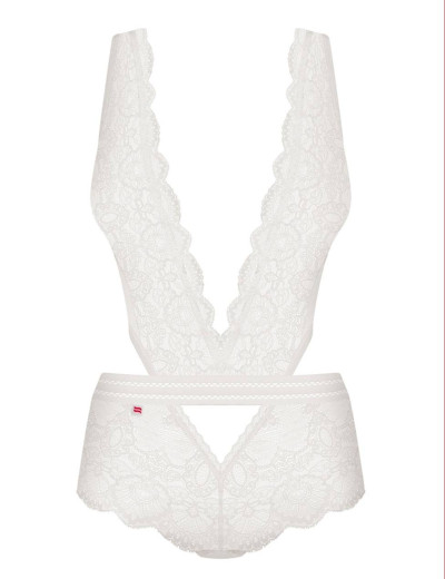 Эротическое боди Obsessive 853 TEDDY белый, Цвет: белый, Размеры: L/XL, изображение 5