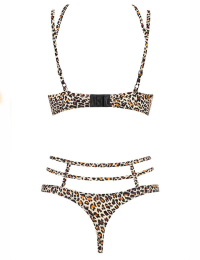 Эротический комплект Obsessive SELVY SET CUPLESS, Цвет: бежевый, Размеры: L/XL, изображение 6