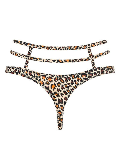 Трусики стринги Obsessive SELVY THONG, Цвет: бежевый, Размеры: S/M, изображение 4