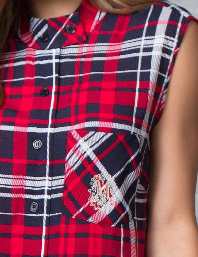 Рубашка-туника в клетку Mia-Mia DAVINA 16250 принт 304, Цвет: принт 304, Размеры: S, изображение 4