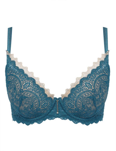 Бюстгальтер балконет пуш-ап Esotiq 37439 FLAVOUR бирюзовый, Цвет: бирюзовый, Размеры: 70B, изображение 3