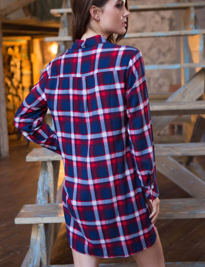 Рубашка-туника в клетку Mia-Mia DAVINA 16255 принт 307, Цвет: принт 307, Размеры: XL, изображение 2