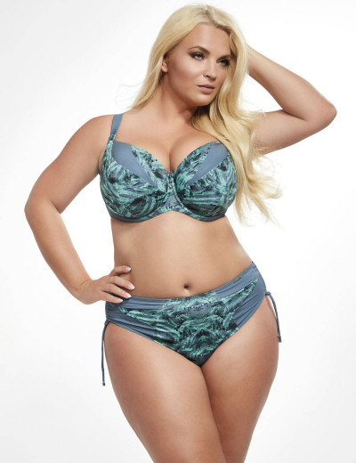 Бюстгальтер купальный мягкий Kris Line BALI soft, Цвет: зеленый/серый, Размеры: 95D, изображение 4