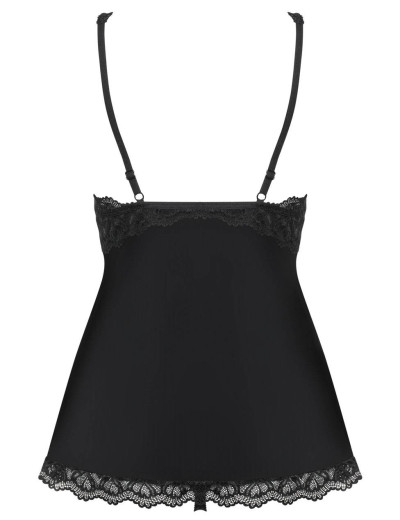 Бэби-долл с трусиками Obsessive ARISHA BABYDOLL, Цвет: черный, Размеры: L/XL, изображение 4