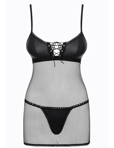 Сексуальная сорочка Obsessive REDELLA CHEMISE, Цвет: черный, Размеры: L/XL, изображение 3