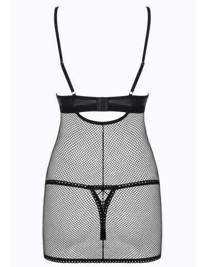 Сексуальная сорочка Obsessive REDELLA CHEMISE, Цвет: черный, Размеры: L/XL, изображение 4