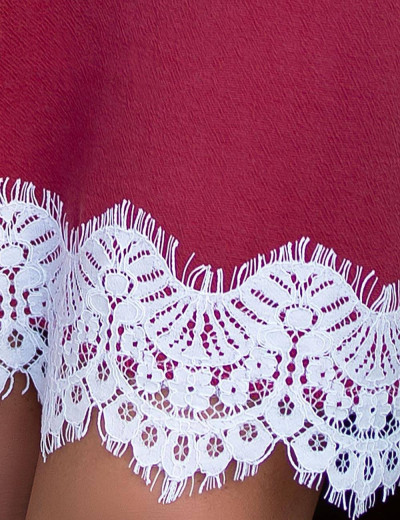 Сорочка на тонких бретелях Opium D-12, Цвет: бордовый, Размеры: S, изображение 4