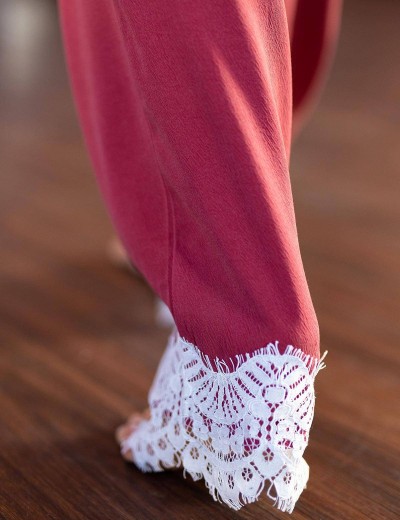 Пижамный комплект Opium M-54/P-43, Цвет: бордовый, Размеры: S, изображение 5