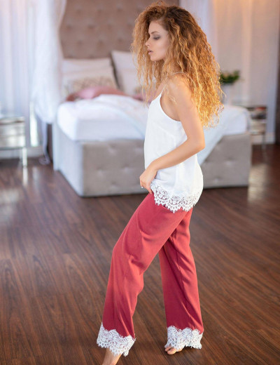 Топ с кружевной оборкой Opium M-67, Цвет: молочный, Размеры: S, изображение 5