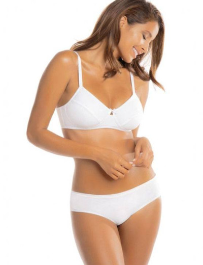 Бюстгальтер мягкий хлопковый Sielei NATURAL COTTON 1442 bianco, Цвет: bianco (белый), Размеры: 80C, изображение 3