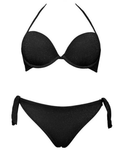 Раздельный купальник пуш-ап Sielei GLITTER GL26 nero, Цвет: nero (черный), Размеры: 70B, изображение 2