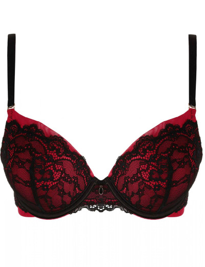Бюстгальтер пуш-ап Esotiq ADMIRING 36338 черный/красный, Цвет: черный/красный, Размеры: 80B, изображение 3