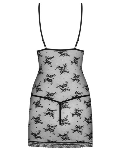 Сексуальная сорочка с трусиками Obsessive JENNIFAIRY CHEMISE, Цвет: черный, Размеры: S/M, изображение 4