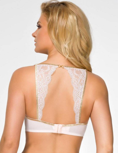 Бюстгальтер балконет пуш-ап с кружевной спинкой Alles ASTRA P-UP, Цвет: пудровый, Размеры: 70D, изображение 2