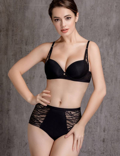 Трусы слипы высокие Mioocchi MELISSA 7663 nero, Цвет: nero (черный), Размеры: 2XL, изображение 3