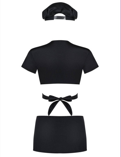 Ролевой костюм сексуальной полицейской Obsessive POLICE UNIFORM, Цвет: черный, Размеры: S/M, изображение 4