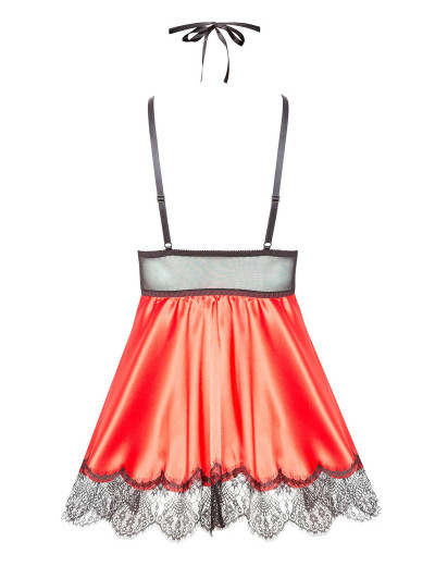 Бэби-долл с трусиками и повязкой на глаза Beauty Night EVE CHEMISE красный, Цвет: красный, Размеры: L/XL, изображение 5