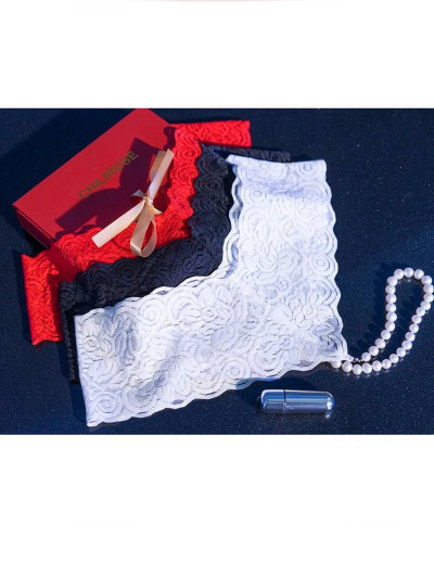 Трусики стринги с жемчугом + мини-вибратор Chilirose 4395 красный, Цвет: красный, Размеры: S, изображение 2