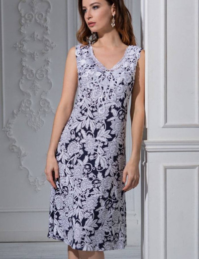 Сорочка без рукавов Mia-Mella MADLEN 6388, Цвет: синий, Размеры: 3XL, изображение 3