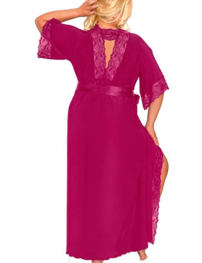 Длинный пеньюар Akcent 505 бордо, Цвет: бордо, Размеры: L, изображение 2