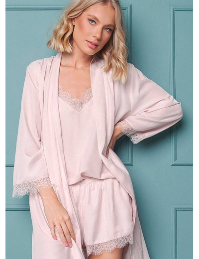 Вискозная пижама с шортами Aruelle DANNY PINK, Цвет: светло-розовый, Размеры: XS, изображение 2