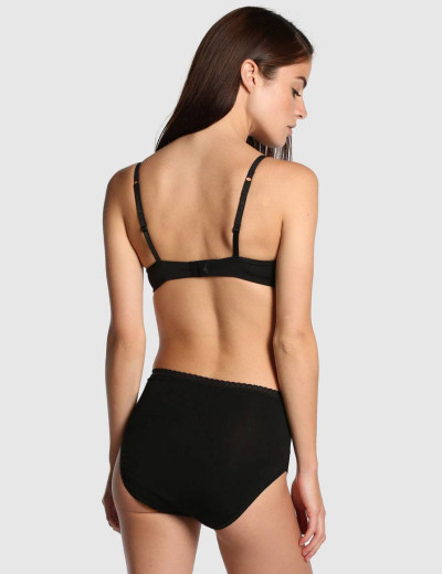 Высокие хлопковые трусы слипы в наборе (2шт) Janira PACK-2 ESENCIAL 1031764 negro, Цвет: negro (черный), Размеры: L, изображение 3