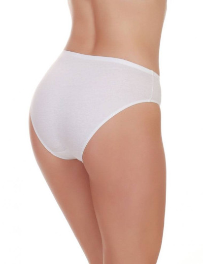Трусы слипы миди из хлопка Jolidon A2, Цвета: белый, Размеры: 2XL, изображение 4