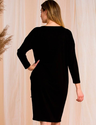 Платье домашнее Key LHD 902 20/21, Цвет: черный/розовый, Размеры: M, изображение 2