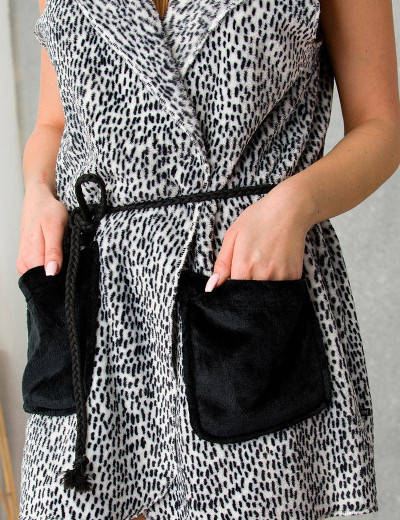 Флисовый жилет Key LHW 701 20/21, Цвет: черный/белый, Размеры: S/M, изображение 4