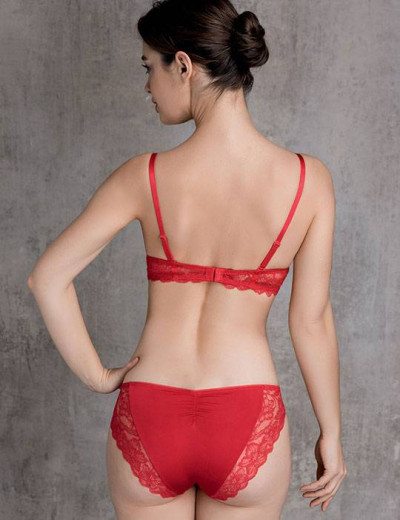 Модный комплект фашия и бразилиана/слипы Mioocchi SELESTE 756866/67, Цвет: rosso, Размеры: 70C, изображение 4