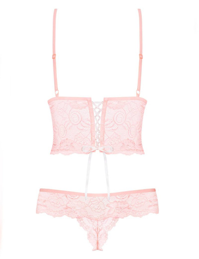 Эротическое боди Obsessive ALLURIA TEDDY коралл, Цвет: коралл, Размеры: S/M, изображение 4