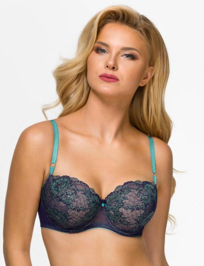 Бюстгальтер полумягкий Alles PARADISE PU, Цвет: темно-синий, Размеры: 65G, изображение 3