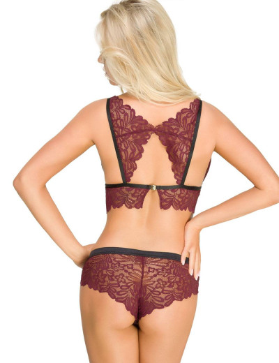 Бюстгальтер бралетт мягкий Alles ROYAL bralette, Цвет: бордовый, Размеры: M, изображение 5