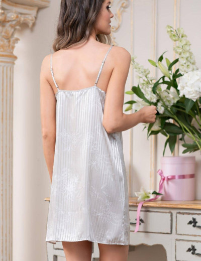 Сорочка атласная Mia-Amore JOSEPHINE 8870, Цвет: серый жемчуг, Размеры: S, изображение 2