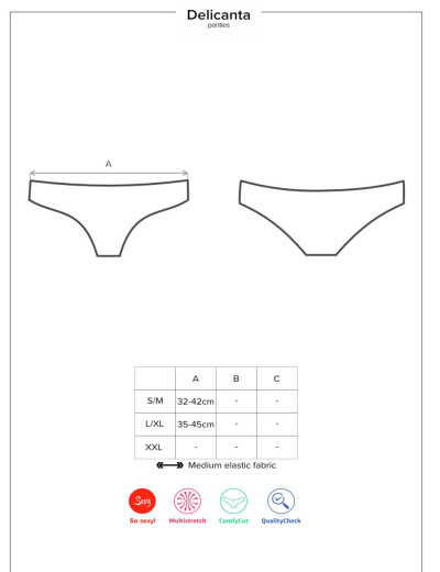 Трусики бразилиана Obsessive DELICANTA PANTIES, Цвет: мята, Размеры: S/M, изображение 5