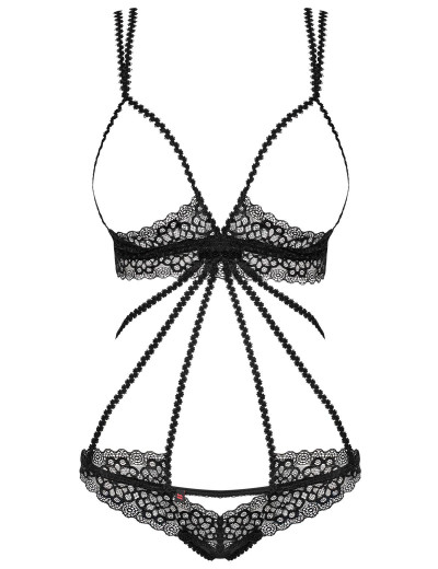 Эротическое боди Obsessive LIFERIA TEDDY, Цвет: черный, Размеры: S/M, изображение 3