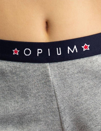 Шорты укороченные хлопковые Opium P-30, Цвета: серый меланж, Размеры: S, изображение 4