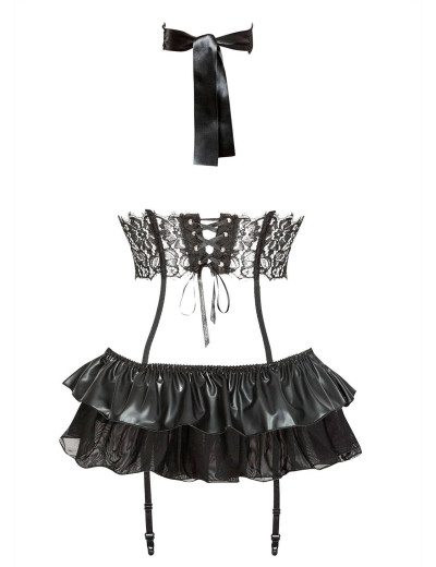 Сексуальный комплект из 3 частей Beauty Night BERENICE, Цвет: черный, Размеры: L/XL, изображение 4