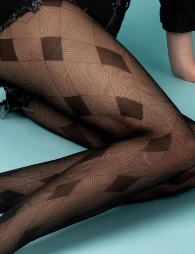 Колготки фантазийные Fiore 5982/G ROCKABILLY 30 den черный, Цвет: черный, Размеры: 2, изображение 2