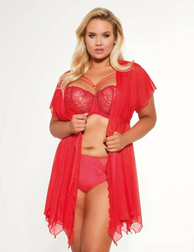 Бюстгальтер мягкий французский балконет Kris Line LUCILLE halfcupsoft, Цвет: алый, Размеры: 65F, изображение 2