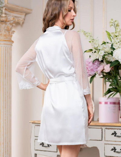 Халат кимоно атласный Mia-Amore EVA 8903, Цвет: белый, Размеры: XS, изображение 2