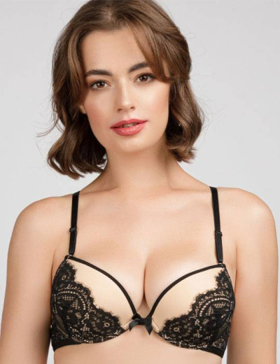 Комплект пуш-ап и бразилиана Mioocchi CHARISMA 758080 beg/nero, Цвет: beg/nero, Размеры: 70C, изображение 4
