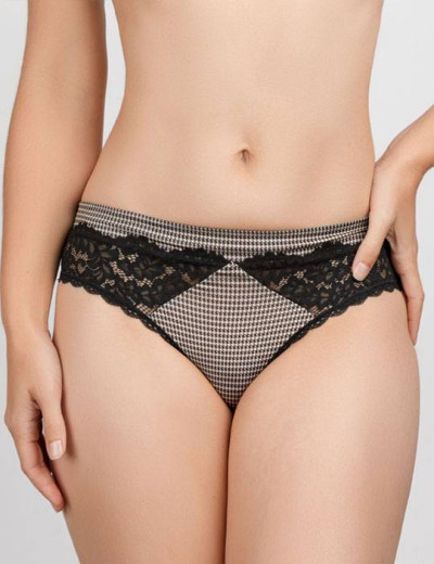 Модный комплект балконет и слипы Mioocchi KRISTINA 759191 nero/avorio, Цвет: nero/avorio, Размеры: 75B, изображение 5