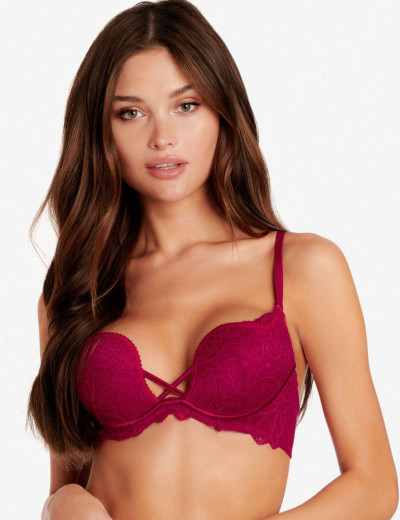 Бюстгальтер планж пуш-ап Esotiq 38325 CLAUDIA вишня, Цвет: вишня, Размеры: 70B, изображение 3